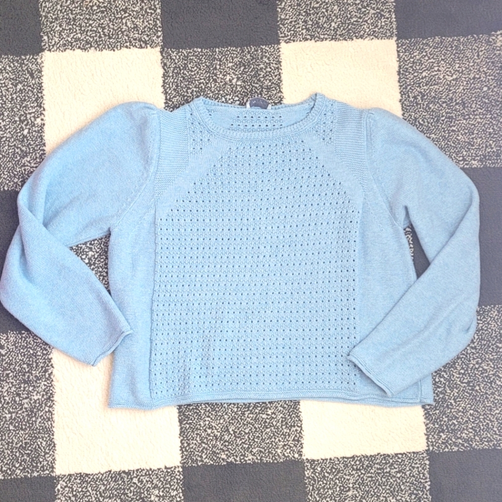 Wrap London Stitch Mixing blue sweater